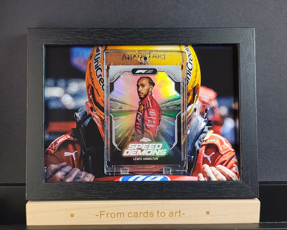 Lewis Hamilton Speed Demons – Topps Chrome F1 | Innrammet Ferrari-kort