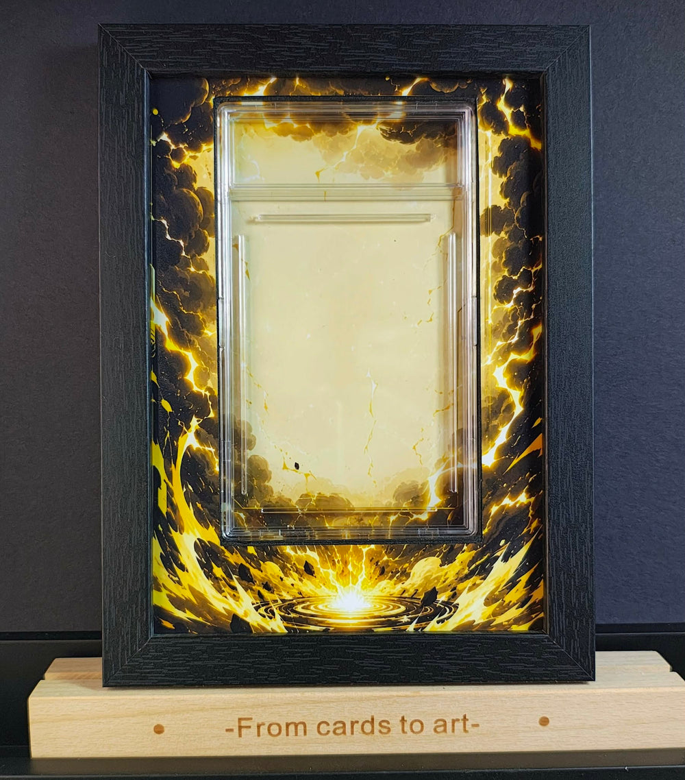 TCG / Pokémon samlekortramme med MagCase – sort og gull PSA / CGC