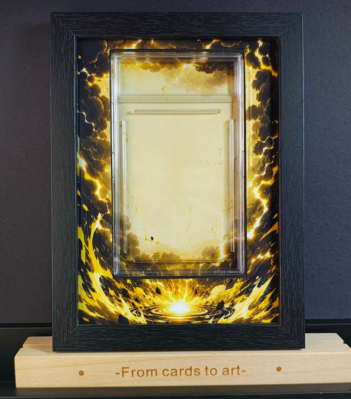 TCG / Pokémon samlekortramme med MagCase – sort og gull PSA / CGC