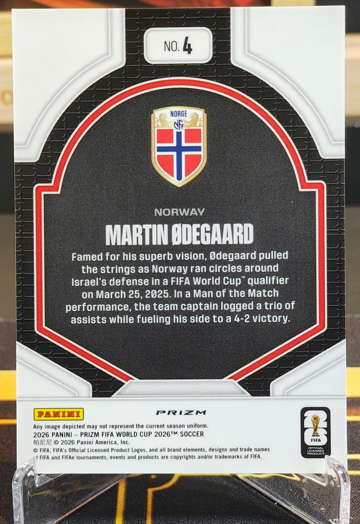 Martin Ødegaard Norge – Panini Prizm VM 2026 i eksklusiv samleramme